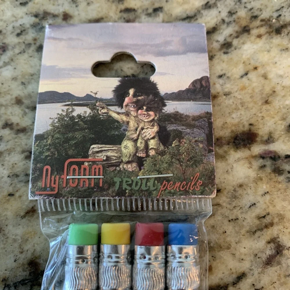 Ny‎ Form Norway Troll Pencils Package Of 4 New